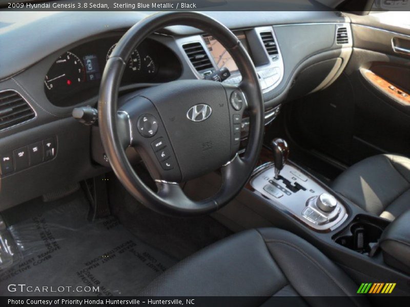 Sterling Blue Metallic / Black 2009 Hyundai Genesis 3.8 Sedan