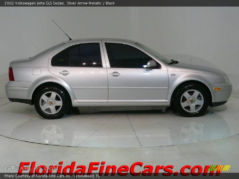 Silver Arrow Metallic / Black 2002 Volkswagen Jetta GLS Sedan