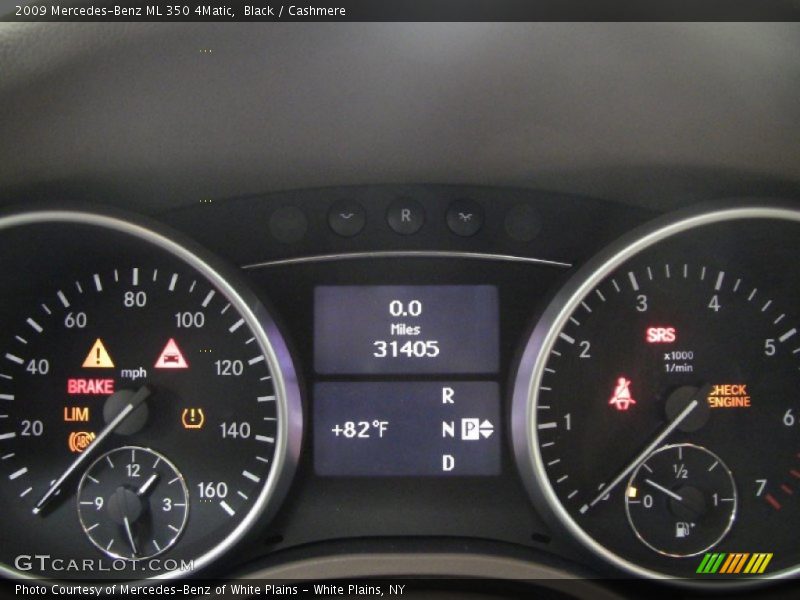 Black / Cashmere 2009 Mercedes-Benz ML 350 4Matic