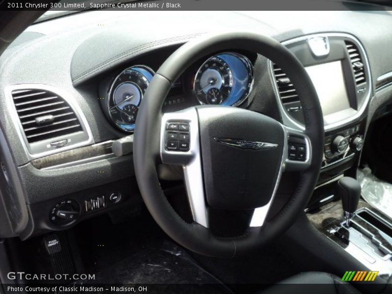 Sapphire Crystal Metallic / Black 2011 Chrysler 300 Limited