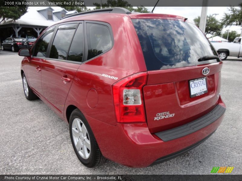 Volcanic Red / Beige 2008 Kia Rondo LX V6