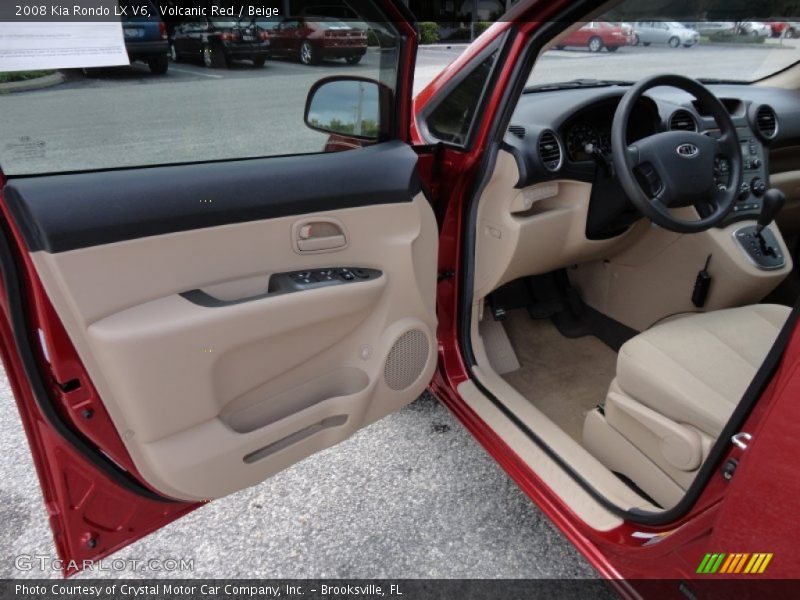 Volcanic Red / Beige 2008 Kia Rondo LX V6