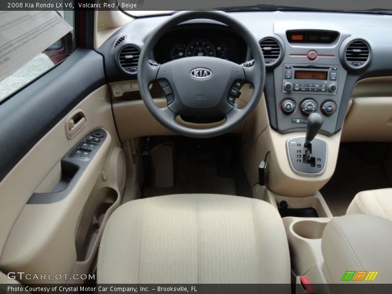 Volcanic Red / Beige 2008 Kia Rondo LX V6