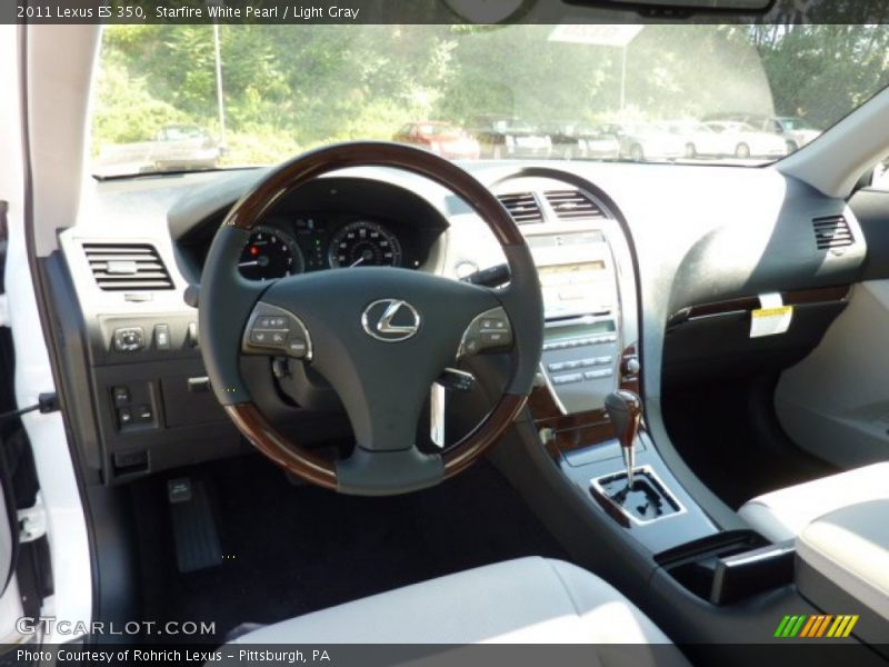 Starfire White Pearl / Light Gray 2011 Lexus ES 350
