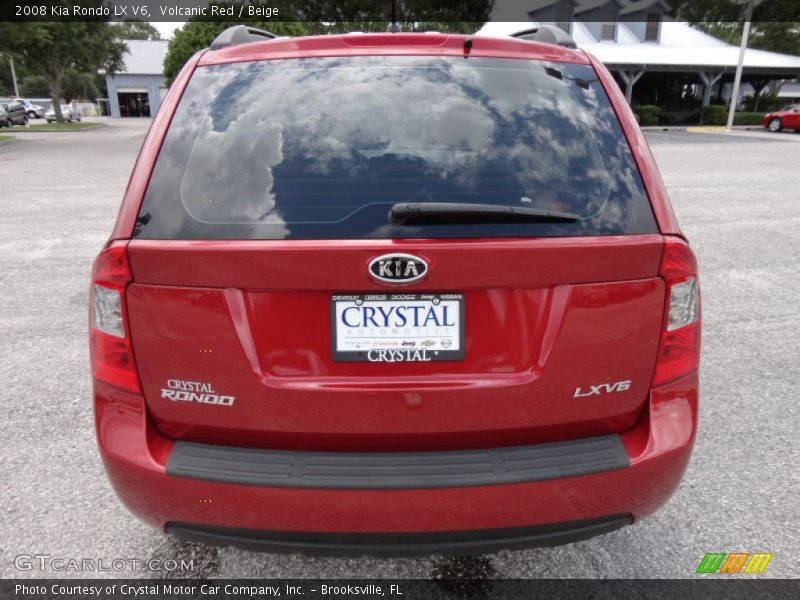 Volcanic Red / Beige 2008 Kia Rondo LX V6