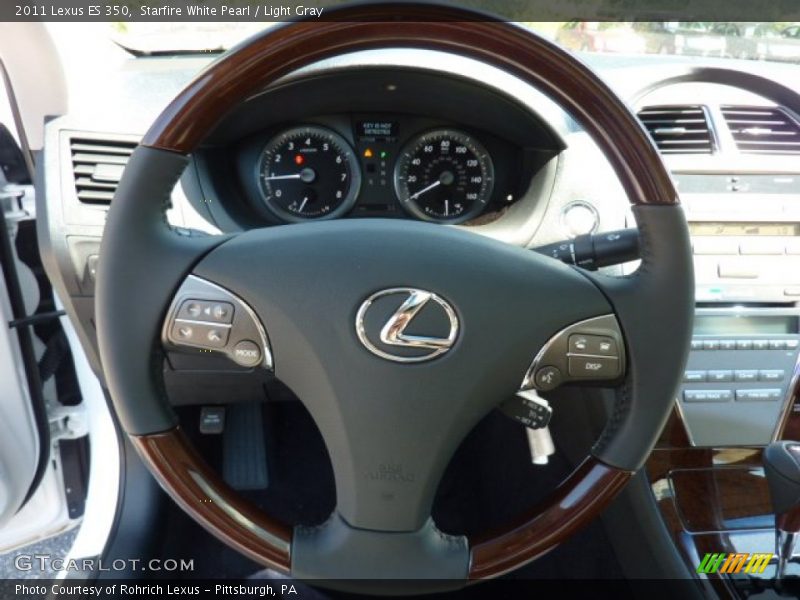 Starfire White Pearl / Light Gray 2011 Lexus ES 350