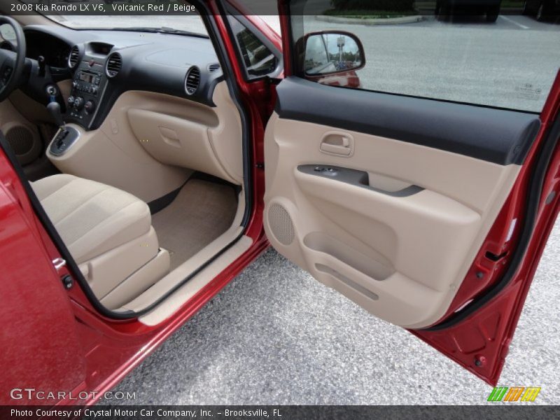 Volcanic Red / Beige 2008 Kia Rondo LX V6