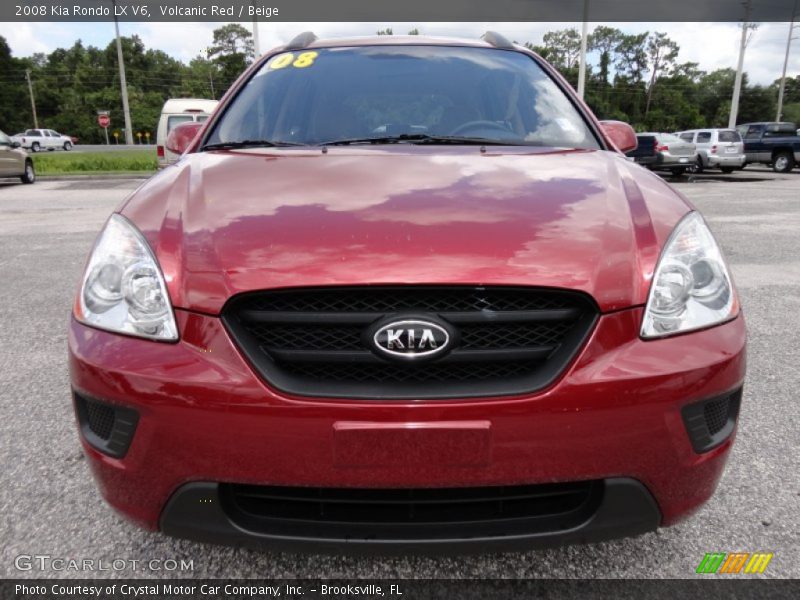Volcanic Red / Beige 2008 Kia Rondo LX V6