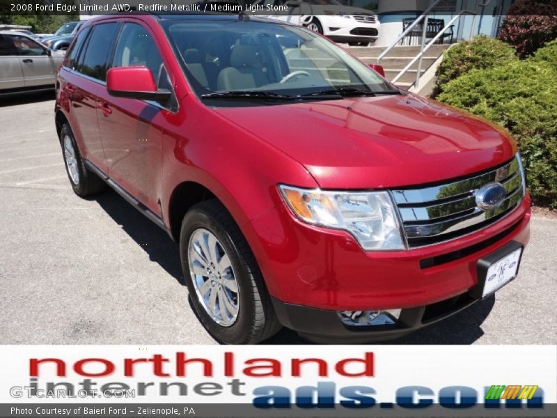 Redfire Metallic / Medium Light Stone 2008 Ford Edge Limited AWD