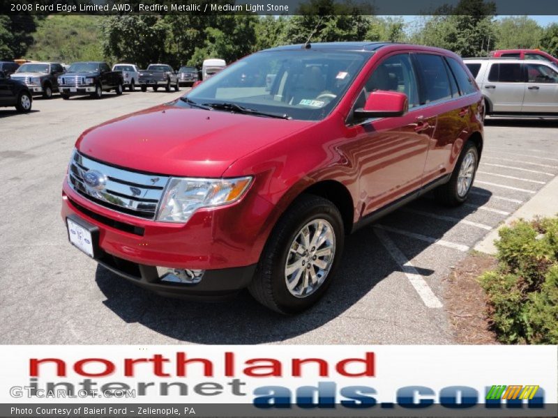 Redfire Metallic / Medium Light Stone 2008 Ford Edge Limited AWD