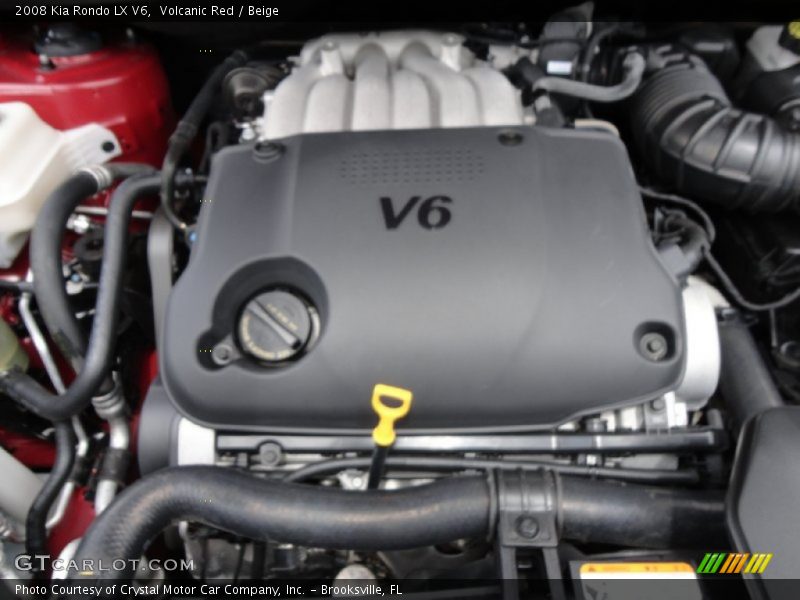 Volcanic Red / Beige 2008 Kia Rondo LX V6