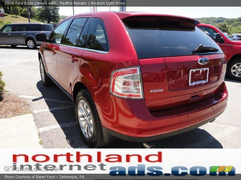 Redfire Metallic / Medium Light Stone 2008 Ford Edge Limited AWD