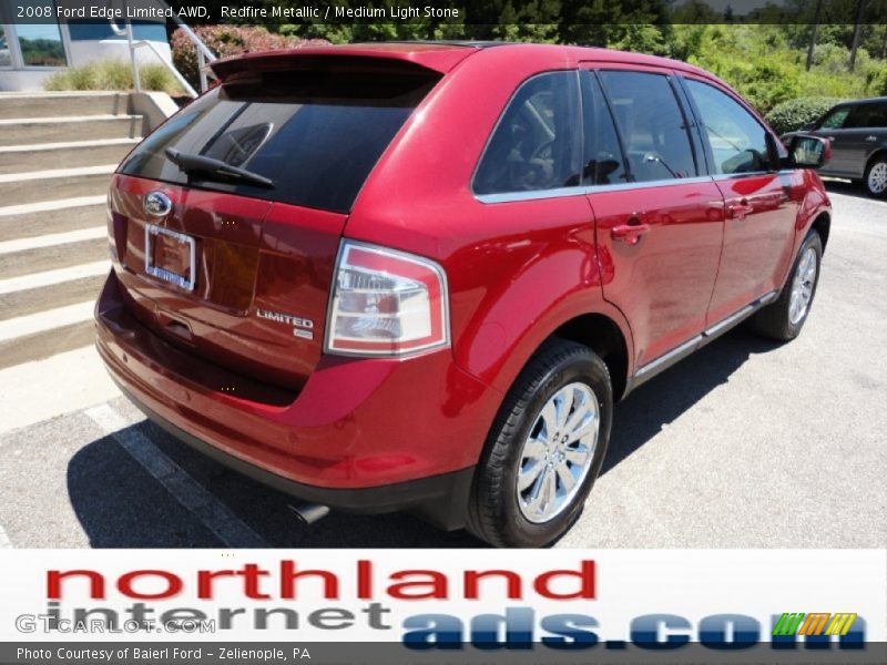 Redfire Metallic / Medium Light Stone 2008 Ford Edge Limited AWD