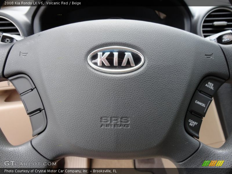 Volcanic Red / Beige 2008 Kia Rondo LX V6