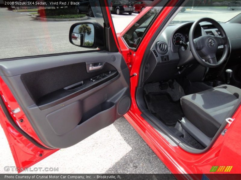 Vivid Red / Black 2008 Suzuki SX4 Sedan