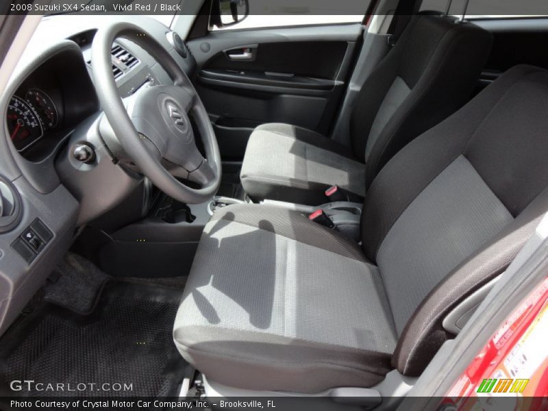 Vivid Red / Black 2008 Suzuki SX4 Sedan