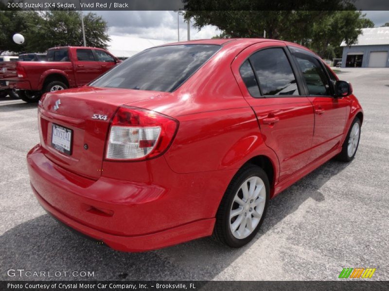 Vivid Red / Black 2008 Suzuki SX4 Sedan