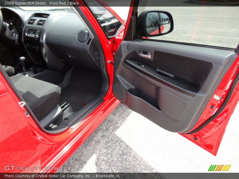 Vivid Red / Black 2008 Suzuki SX4 Sedan