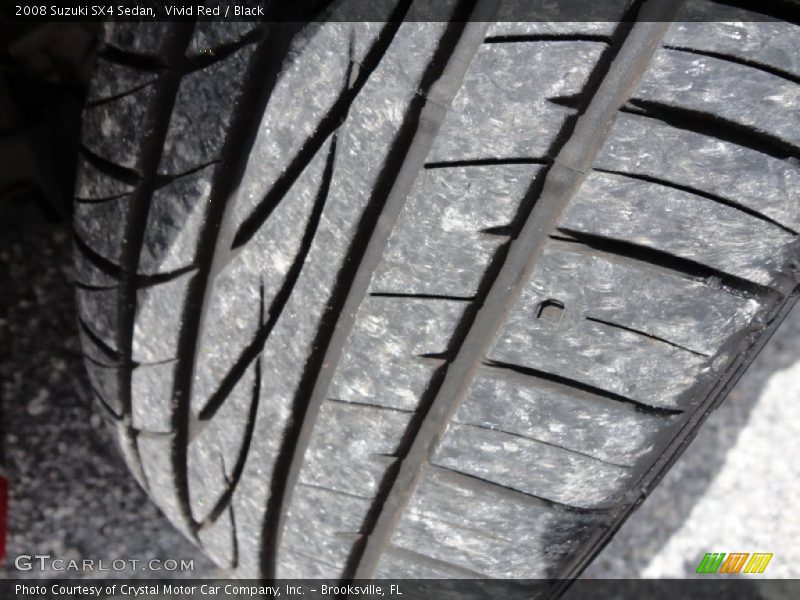 Vivid Red / Black 2008 Suzuki SX4 Sedan