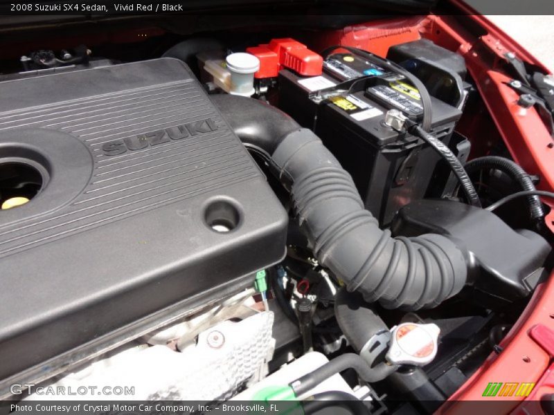 Vivid Red / Black 2008 Suzuki SX4 Sedan