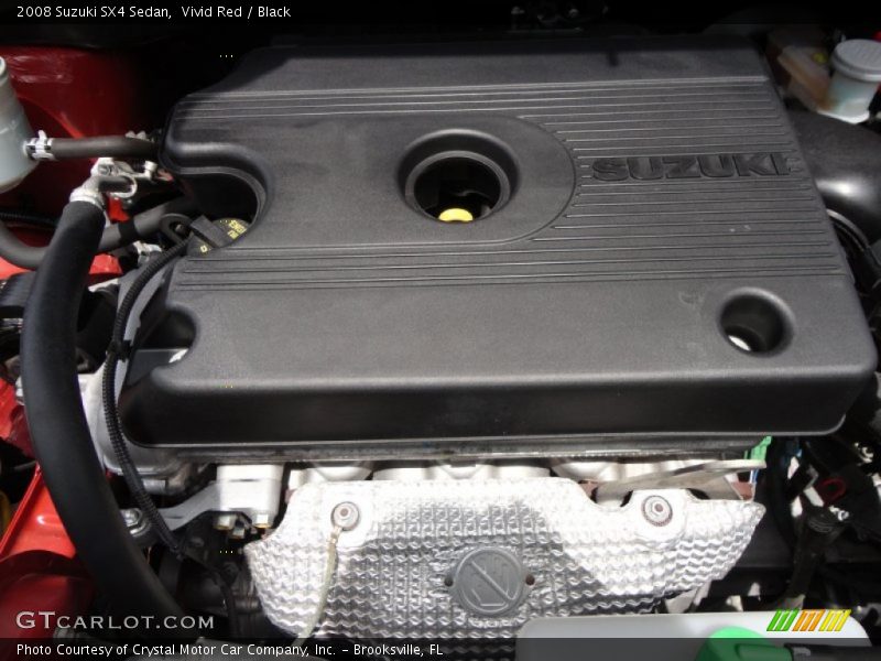 Vivid Red / Black 2008 Suzuki SX4 Sedan