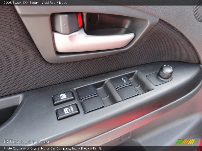 Vivid Red / Black 2008 Suzuki SX4 Sedan