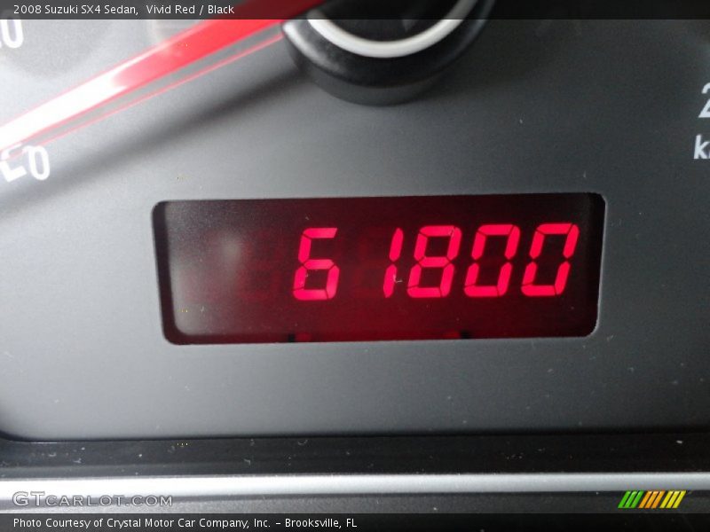 Vivid Red / Black 2008 Suzuki SX4 Sedan