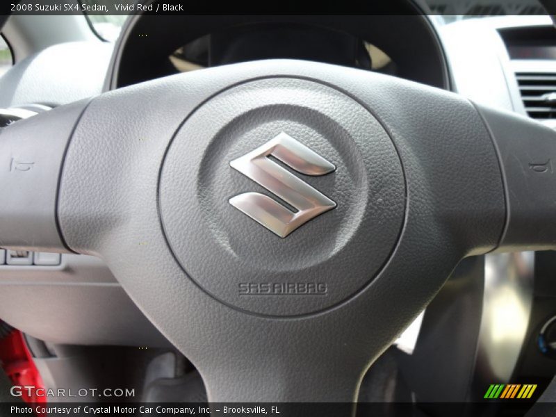 Vivid Red / Black 2008 Suzuki SX4 Sedan