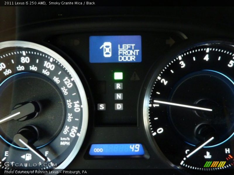 Smoky Granite Mica / Black 2011 Lexus IS 250 AWD