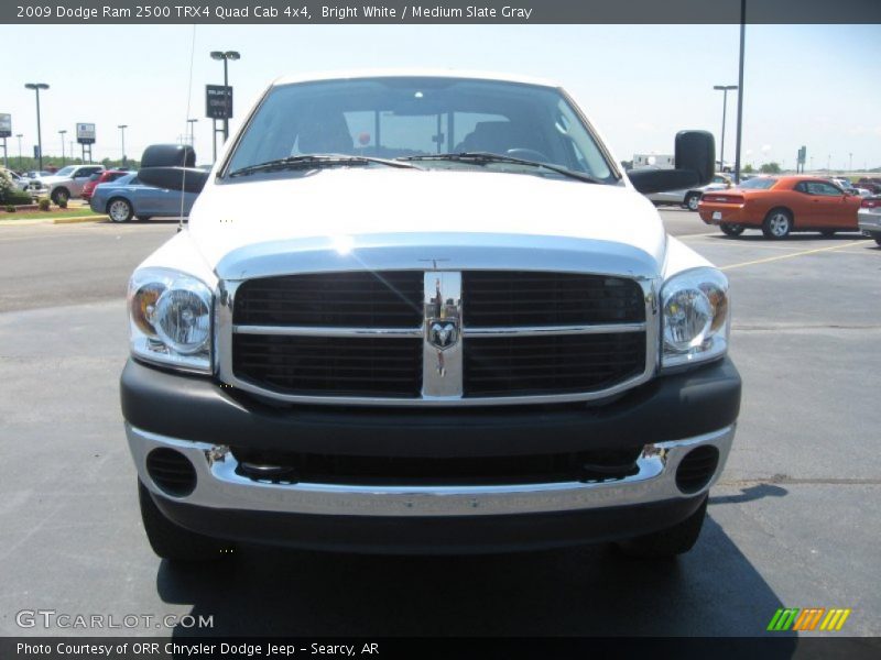 Bright White / Medium Slate Gray 2009 Dodge Ram 2500 TRX4 Quad Cab 4x4