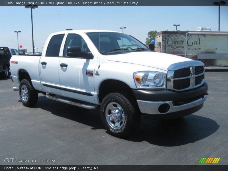 Bright White / Medium Slate Gray 2009 Dodge Ram 2500 TRX4 Quad Cab 4x4