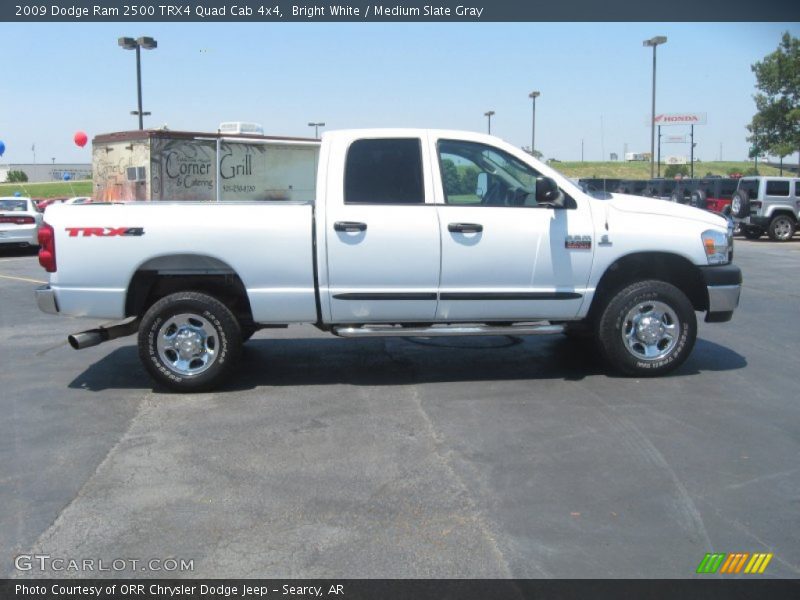 Bright White / Medium Slate Gray 2009 Dodge Ram 2500 TRX4 Quad Cab 4x4