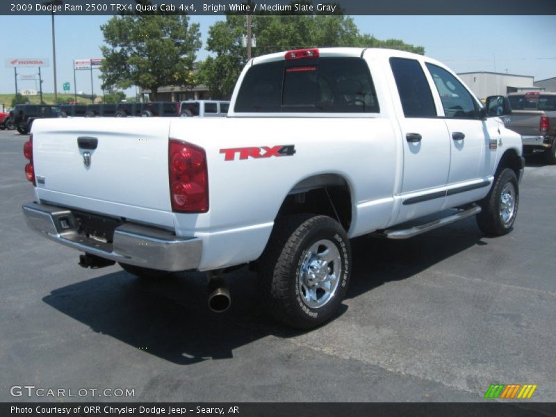 Bright White / Medium Slate Gray 2009 Dodge Ram 2500 TRX4 Quad Cab 4x4