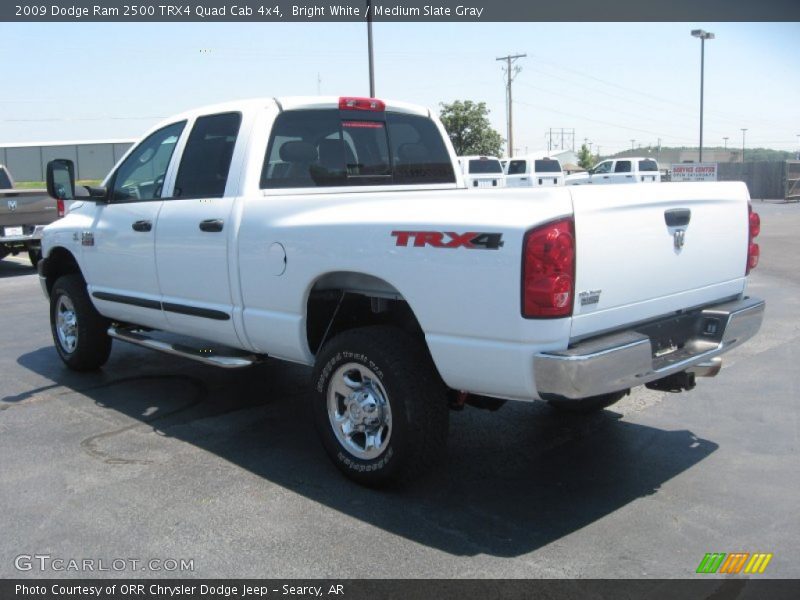 Bright White / Medium Slate Gray 2009 Dodge Ram 2500 TRX4 Quad Cab 4x4