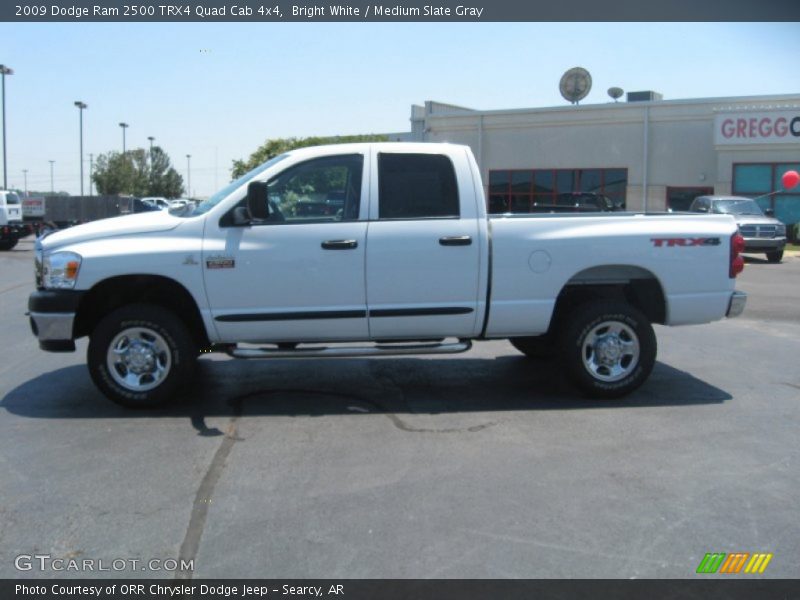 Bright White / Medium Slate Gray 2009 Dodge Ram 2500 TRX4 Quad Cab 4x4