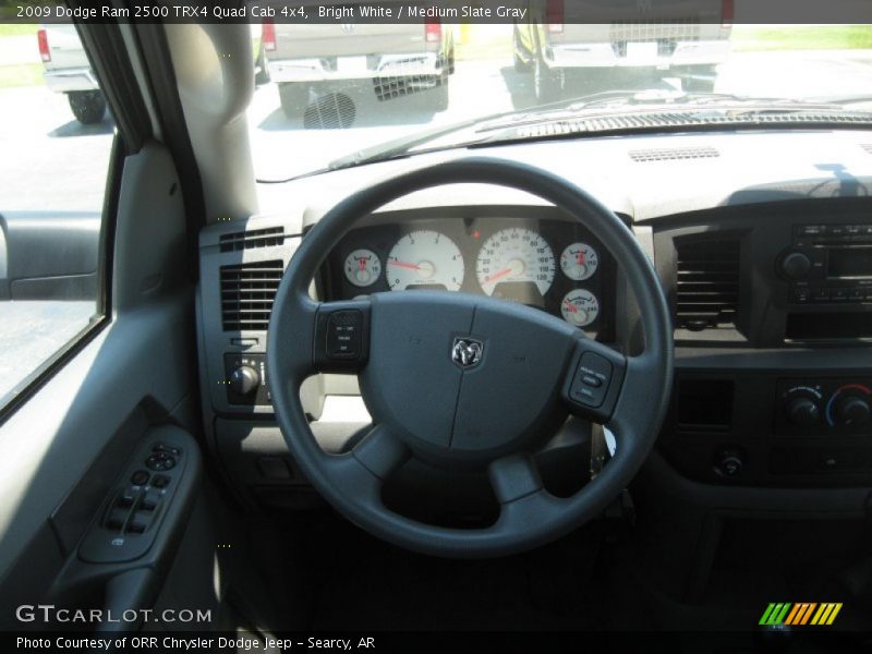 Bright White / Medium Slate Gray 2009 Dodge Ram 2500 TRX4 Quad Cab 4x4