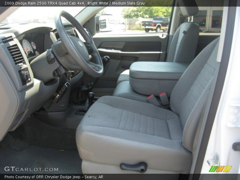Bright White / Medium Slate Gray 2009 Dodge Ram 2500 TRX4 Quad Cab 4x4