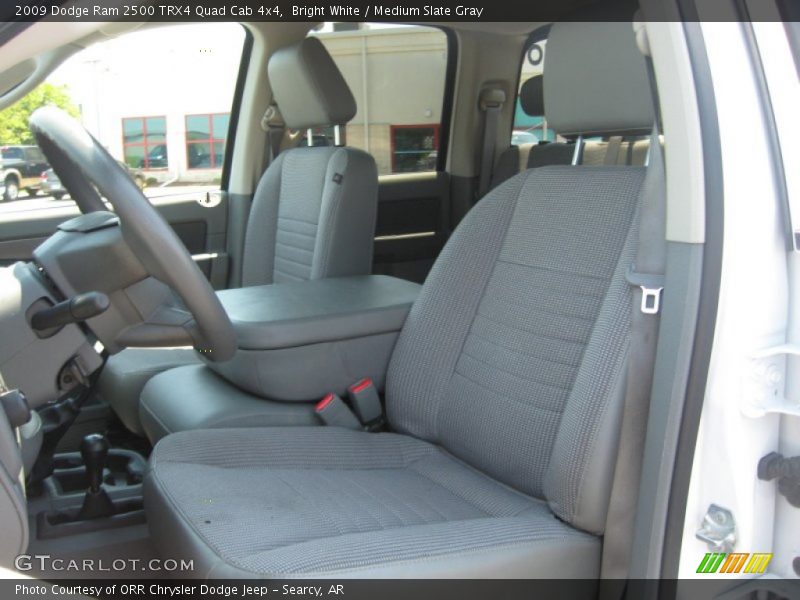 Bright White / Medium Slate Gray 2009 Dodge Ram 2500 TRX4 Quad Cab 4x4