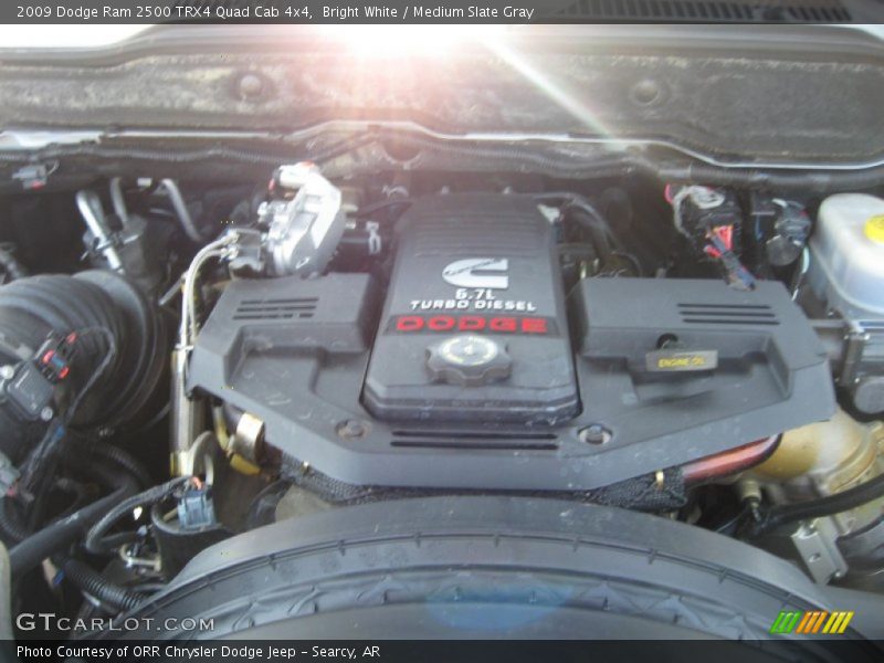 Bright White / Medium Slate Gray 2009 Dodge Ram 2500 TRX4 Quad Cab 4x4
