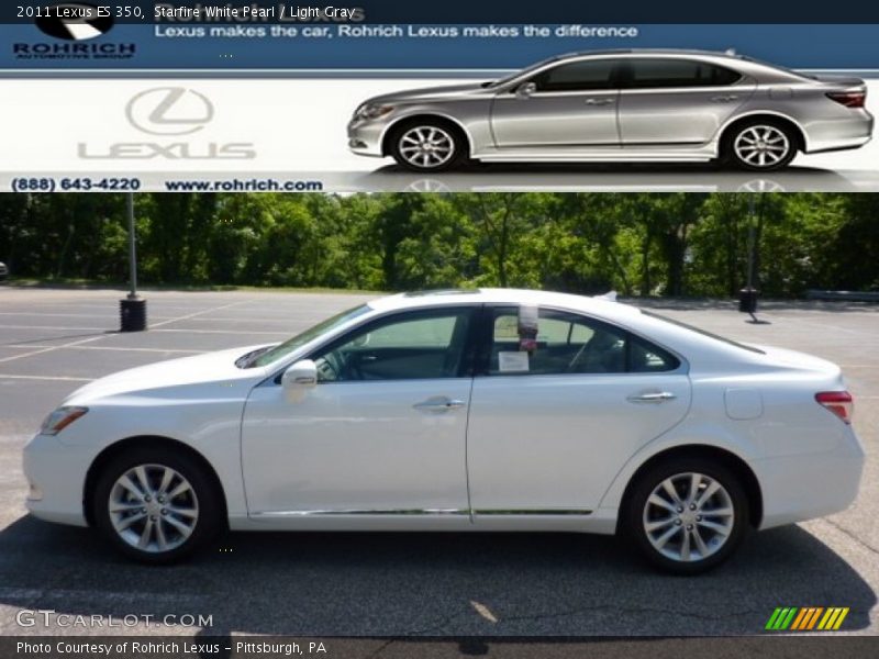 Starfire White Pearl / Light Gray 2011 Lexus ES 350