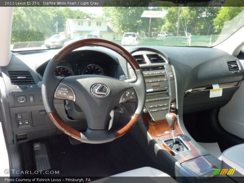 Starfire White Pearl / Light Gray 2011 Lexus ES 350