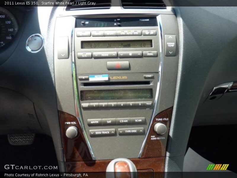 Starfire White Pearl / Light Gray 2011 Lexus ES 350