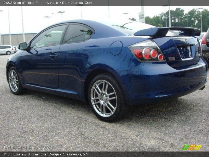 Blue Ribbon Metallic / Dark Charcoal Gray 2008 Scion tC