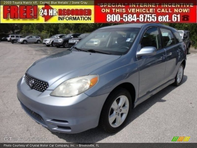 Cosmic Blue Metallic / Stone Gray 2003 Toyota Matrix XR