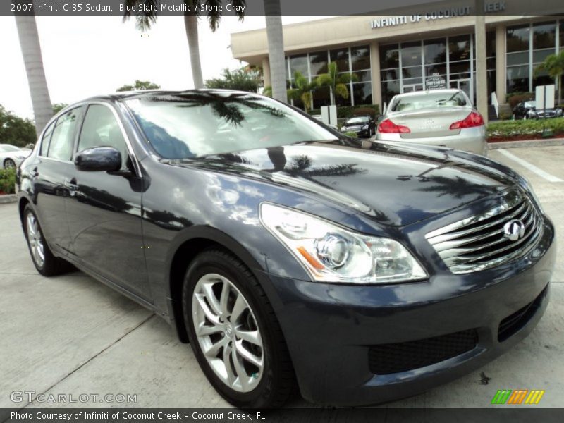 Blue Slate Metallic / Stone Gray 2007 Infiniti G 35 Sedan