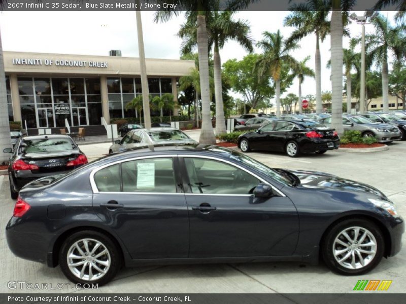 Blue Slate Metallic / Stone Gray 2007 Infiniti G 35 Sedan