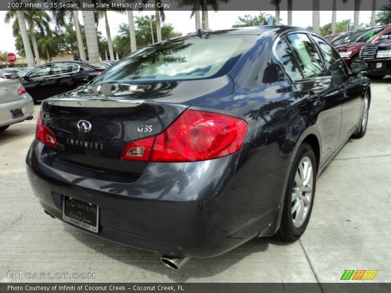 Blue Slate Metallic / Stone Gray 2007 Infiniti G 35 Sedan