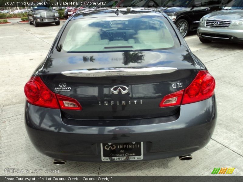 Blue Slate Metallic / Stone Gray 2007 Infiniti G 35 Sedan