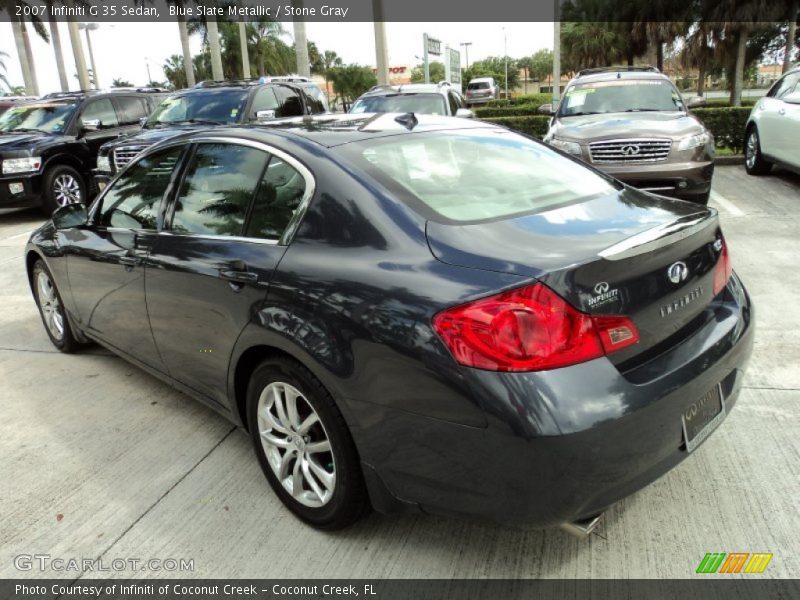 Blue Slate Metallic / Stone Gray 2007 Infiniti G 35 Sedan