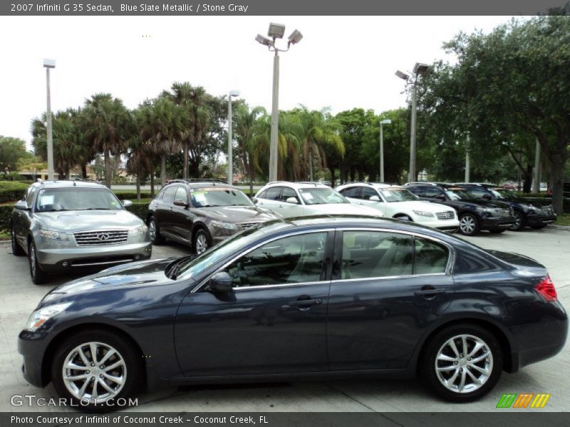 Blue Slate Metallic / Stone Gray 2007 Infiniti G 35 Sedan
